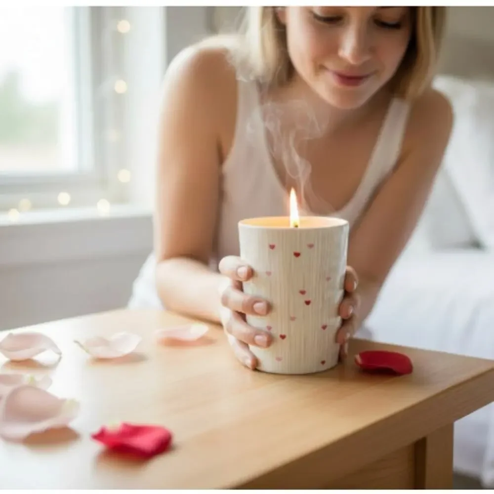 Mixture No. 27 Cashmere Tiny Hearts Afire Soy Candle